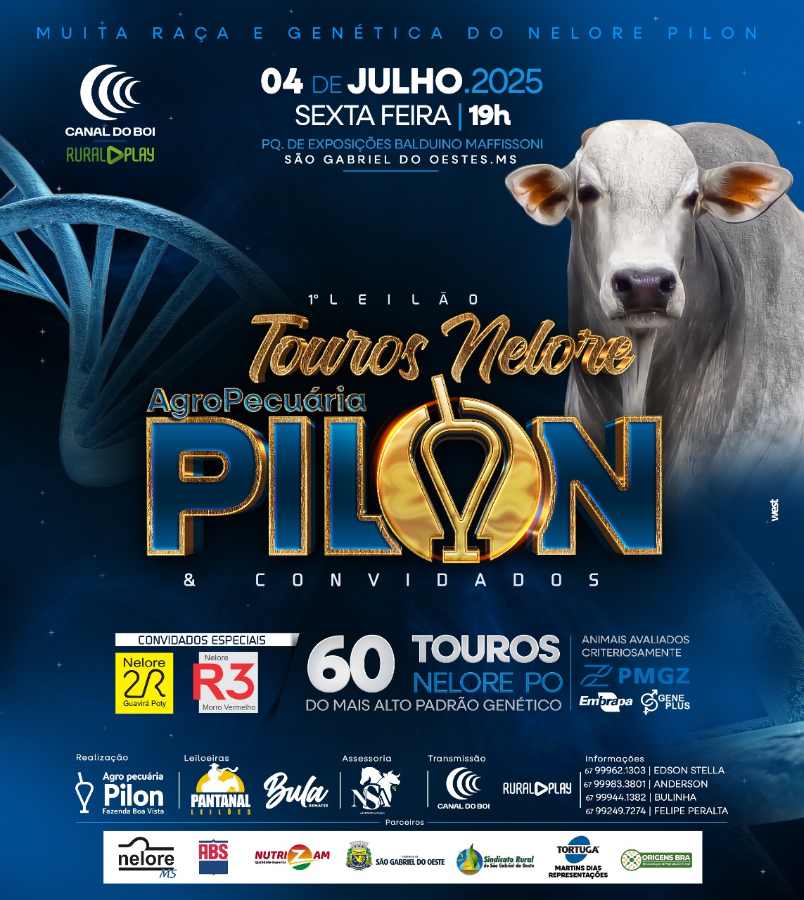 1º LEILÃO DE TOUROS NELORE - AGRO PECUÁRIA PILON E CONVIDADOS