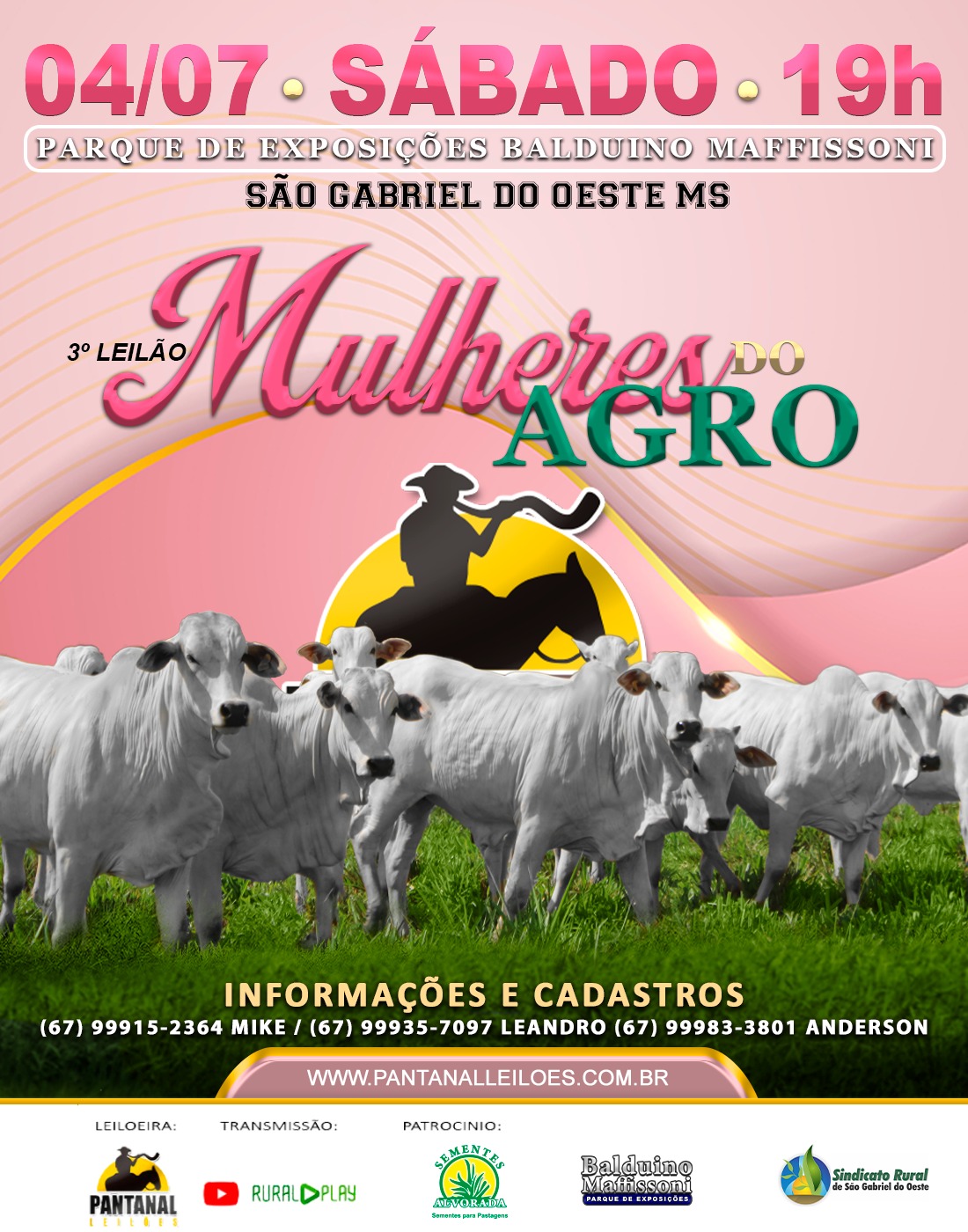3º Leilão Especial - Mulheres do Agro - Pantanal Leilões